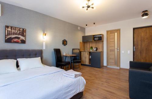 Petrovskoye Apartamento | Сучасна студія в центрі - Харківська набережна 3-8