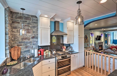 Brodheadsville Villa | Dock, Game Room: Lakefront Villa in Saylorsburg!