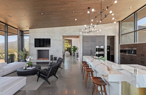 Mission Canyon Casa | 360 Views at Spyglass a modern masterpiece with an Infinity Pool