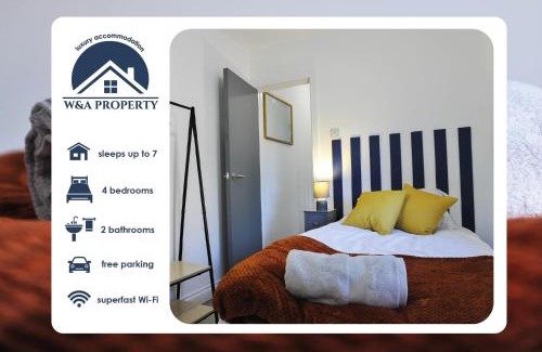 Kettering Casa | 4 berooms 7 beds house in Kettering 2 showers Garden Fast Wi-Fi