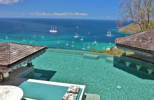 Friendship Bay Cabaña | 5 * HIBISCOS Cottage * Impresionantes vistas-increíble INFINITY POOL-Amazing Island