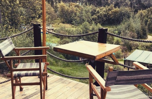 Sutatausa Cabina | Cabaña A-Frame en el bosque con vista a la montaña