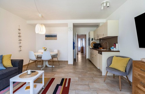 Lindhoft Apartamento | Apartamento "Meerfamilie" cerca del mar con terraza y Wi-Fi