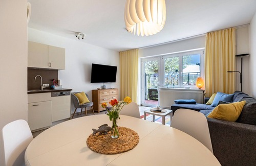 Lindhoft Apartamento | Apartamento "Meerfamilie" cerca del mar con terraza y Wi-Fi