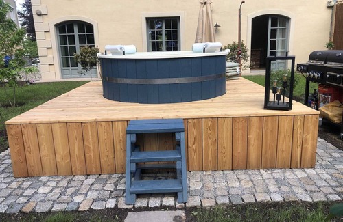 Pirna Apartamento | Apartment Rittersporn on the ground floor with sauna, mini pool and garden, Apartment Rittersporn on the ground floor