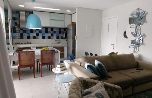 Martim de Sa Apartamento | Apt Pé na Areia Martim de Sá Churrasq Varanda