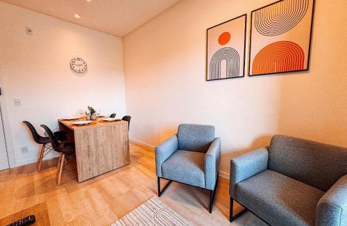 Santa Terezinha Apartamento | Apto com 1 quarto e sacada com churrasqueira