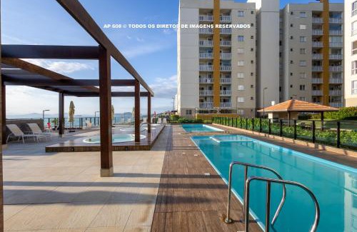 Barra Velha Apartamento | Apto completo com VISTA MAR em CONDOMINIO RESORT FRENTE MAR em Barra Velha 2 quartos AR CONDICIONADO CHURRASQUEIRA privativa Cozinha Completa PISCINA vaga de Garagem - VIL3