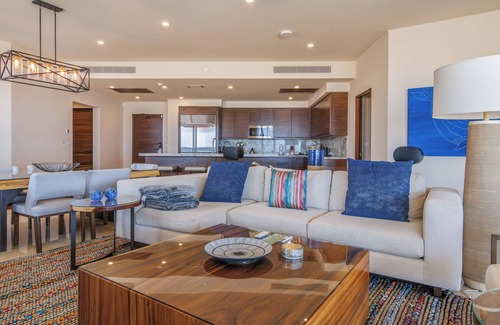 Los Cabos Condominio | Condo de Lujo Frente al Mar en Diamante Cabo, 3 Rec, 3.5 Baños, Vistas al Océano
