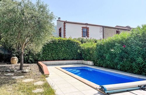 Montesquieu-des-Alberes Casa | Preciosa casa de vacaciones privada para 6 personas con piscina privada, A/C, WIFI, TV y patio