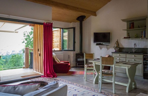 Saint-Cybranet Casa | Cabaña de lujo con balcón y gran piscina