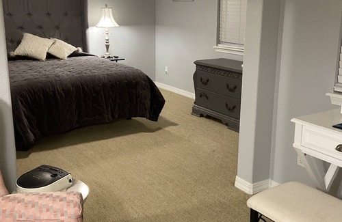 Aurora Condominio | Bedroom and Private Bath with Study in Aurora, CO