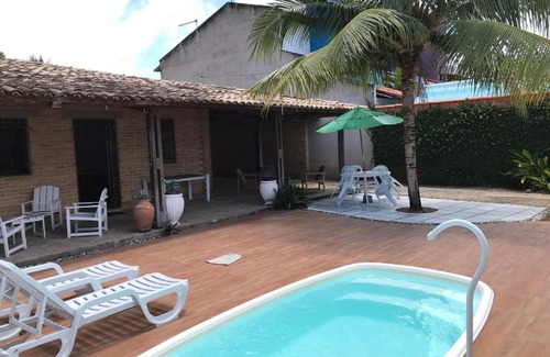 Barra Mar Casa | Casa de Veraneio, com piscina, churrasqueira, área de lazer, três suites com ar condicionado a 100m da praia, na Barra de São Miguel-AL