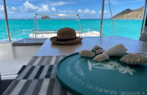 Grand Case Alquiler De Eote | CATAMARAN ZEPHYR NUIT AU MOUILLAGE Diner, nuit et petit-déjeuner inclus