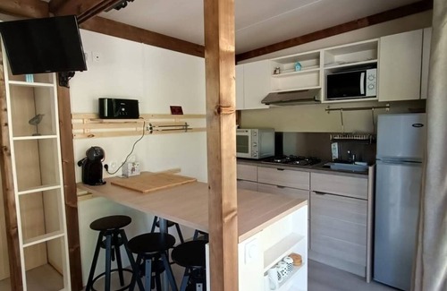 Onesse-et-Laharie Chalet De Esquí | Chalet 20min de Contis et Mimizan Camping L'orée des Landes Au Coeur de la Forêt