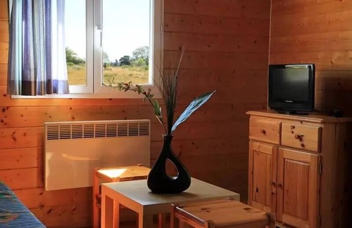 Chastanier Chalet De Esquí | Camping Les sous bois du Lac *** - Chalet de madera premium de 3 habitaciones para 5 personas