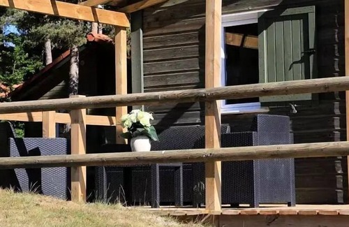 Chastanier Chalet De Esquí | Camping Les sous bois du Lac *** - Chalet de madera premium de 3 habitaciones para 5 personas