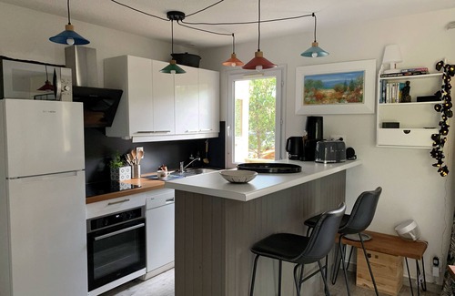 Le Porge Apartamento | Apartamento-Baño en la habitacion-Vista al bosque