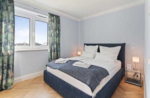 Hamm Apartamento | CLS Moderne City-Wohnung Hamburg Tiefgarage, Klimaanlage, 65 Zoll Smart-TV, E-Laden, Balkon, Parken, Blick über Hamburg, Cafe im Haus, Bus gegenüber, Flex Check In