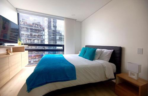 Usaquen Apartamento | AH/Loft panorámico, Cama Queen, Coworking-Parking