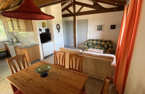 Doissat Cabaña | Gîte-Villa-Baño privado con ducha-Vista al campo-Jade