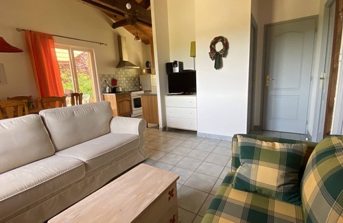 Doissat Cabaña | Gîte-Villa-Baño privado con ducha-Vista al campo-Jade