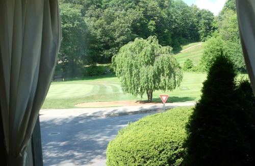 Waynesville Cabaña | Cottage on the Greens- 2/2 hogar con vista # 2 verde del curso Blue Ridge en WCC. A / C, internet