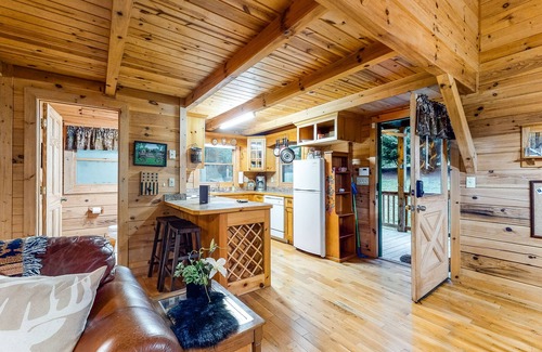 McCaysville Cabina | Cabina de registro amigable para perros con cubierta cubierta: ¡cerca de senderos y agua!