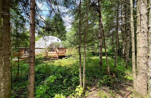 Saint-Gabriel-de-Valcartier Casa | Dome # 2 with view to the mountains.