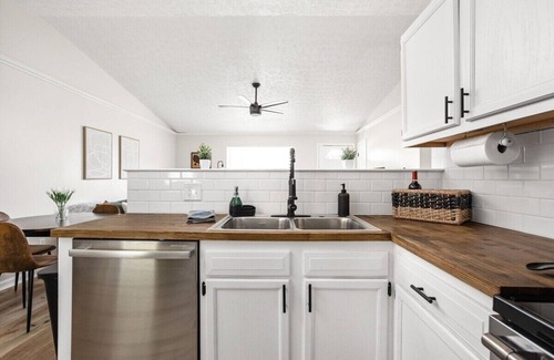 West Newton Casa | Downtown Access | 3BR Ranch Retreat with Fire-Pit