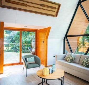 Pucon Cabina | Enarbol Lodge, Hot Tube en terraza