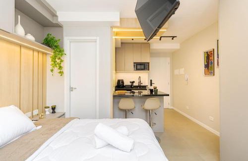 Matriz Apartamento | Estúdio Moderno e Completo no Coração de Curitiba