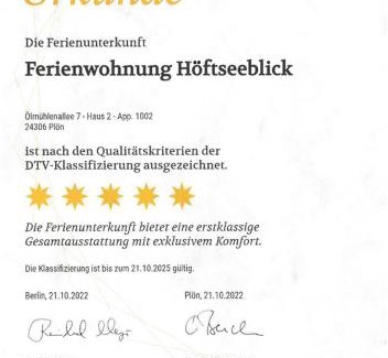 Ploen Apartamento | FeWo Höftsee-Blick