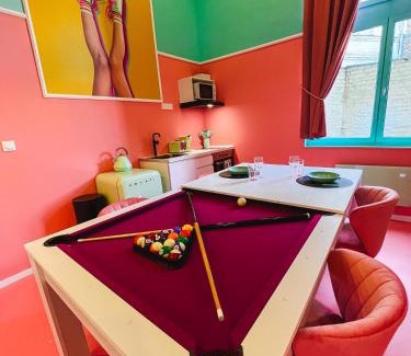 Douai Apartamento | Funky House SPA - Jacuzzi - Salle de cinéma & Netflix - Billard - Nintendo switch & jeux