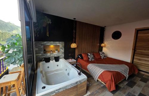 Salento Apartamento | Habitación Deluxe 1 con Jacuzzi a 20mt del parque