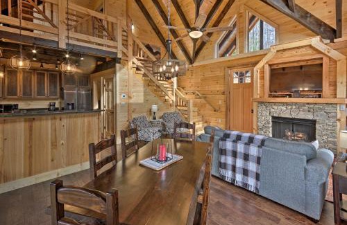 Bryson City Casa | Hilltop Cabin on 5 Acres with Hot Tub and Waterfall!