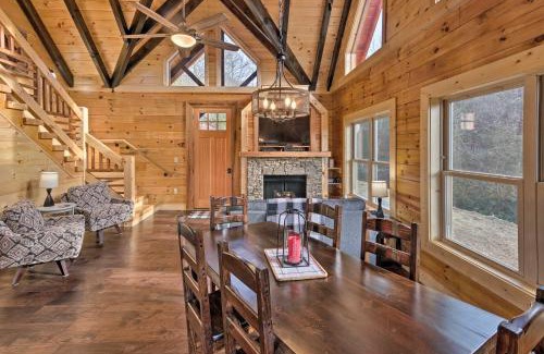 Bryson City Casa | Hilltop Cabin on 5 Acres with Hot Tub and Waterfall!