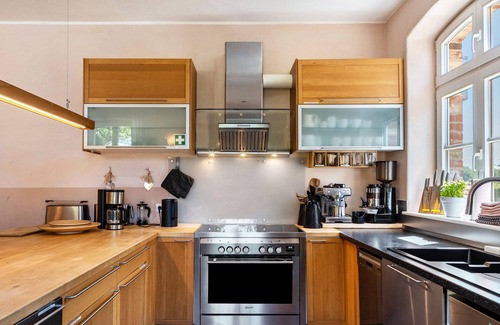 Werben Casa | Casa de vacaciones 'Der Flusshof, Ferienhaus' con terraza compartida, jardín compartido y Wi-Fi