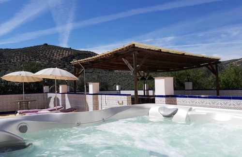 Iznajar Villa | Huge Accessible Group Villa ,No Chlorine Pool, Hot Tub Games area,Cinema Room