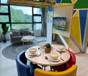 Downtown Kota Kinabalu Apartamento | JQ#11 City View Slide LoftBed 2R1B 5pax near Suria Mall, Gaya St, SICC