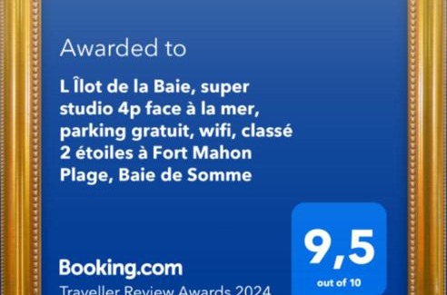 Fort-Mahon-Plage Apartamento | L Îlot de la Baie, super studio 4p face à la mer, parking gratuit, wifi, classé 2 étoiles à Fort Mahon Plage, Baie de Somme
