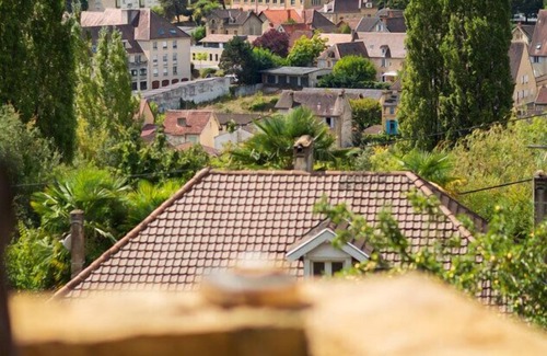 Sarlat-la-Caneda Villa | Villa-Lujoso-Baño en la habitacion-Vista a la Piscina