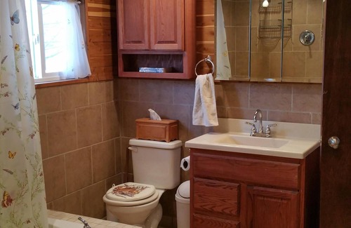 Au Train Cabina | Lake Superior Lodge w / Private Lakefront Gran cubierta, vistas de la isla, rocas en la imagen