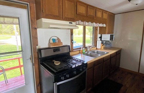 Manistique Cabaña | Lakefront getaway on Indian Lake with private dock