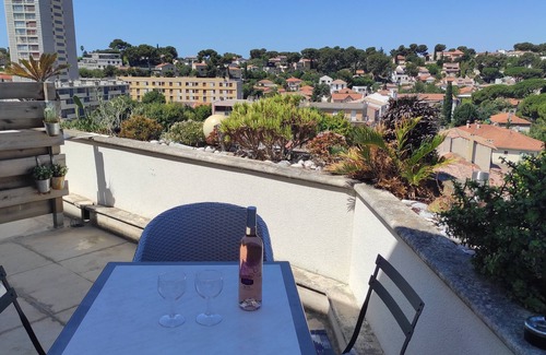 Carry-le-Rouet Apartamento | Large studio with luxury terrace, full village view and close to the sea