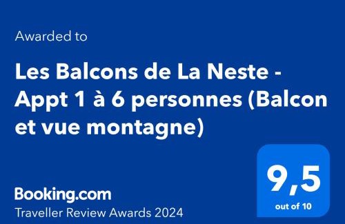 Arreau Apartamento | Les Balcons de La Neste - Appt 1 à 6 personnes (Balcon et vue montagne)