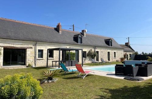 Bourgueil Casa | Longère avec piscine chauffée et cheminée