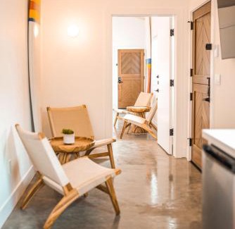 Stinson Beach Hotel | Longboard Studio and Funboard Room includes King Bed and Kitchenette plus King Murphy and Mini Kitchenette