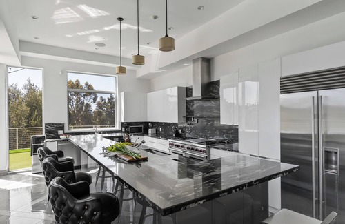 Woodland Hills Villa | Luxe 8000 sqft w/ 2 Pools, Sauna, Putting Green, Game Room | Alta Vista Estate