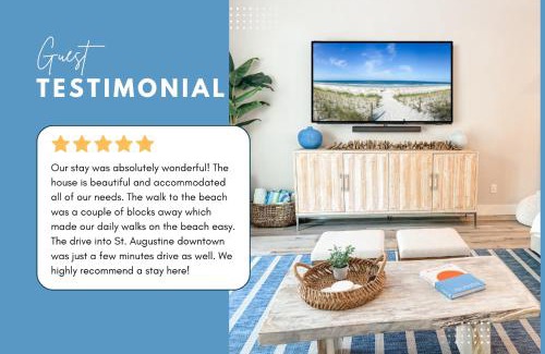 Vilano Beach Casa | Luxe Home -slps 19 Pool Hot Tub Cart Beach